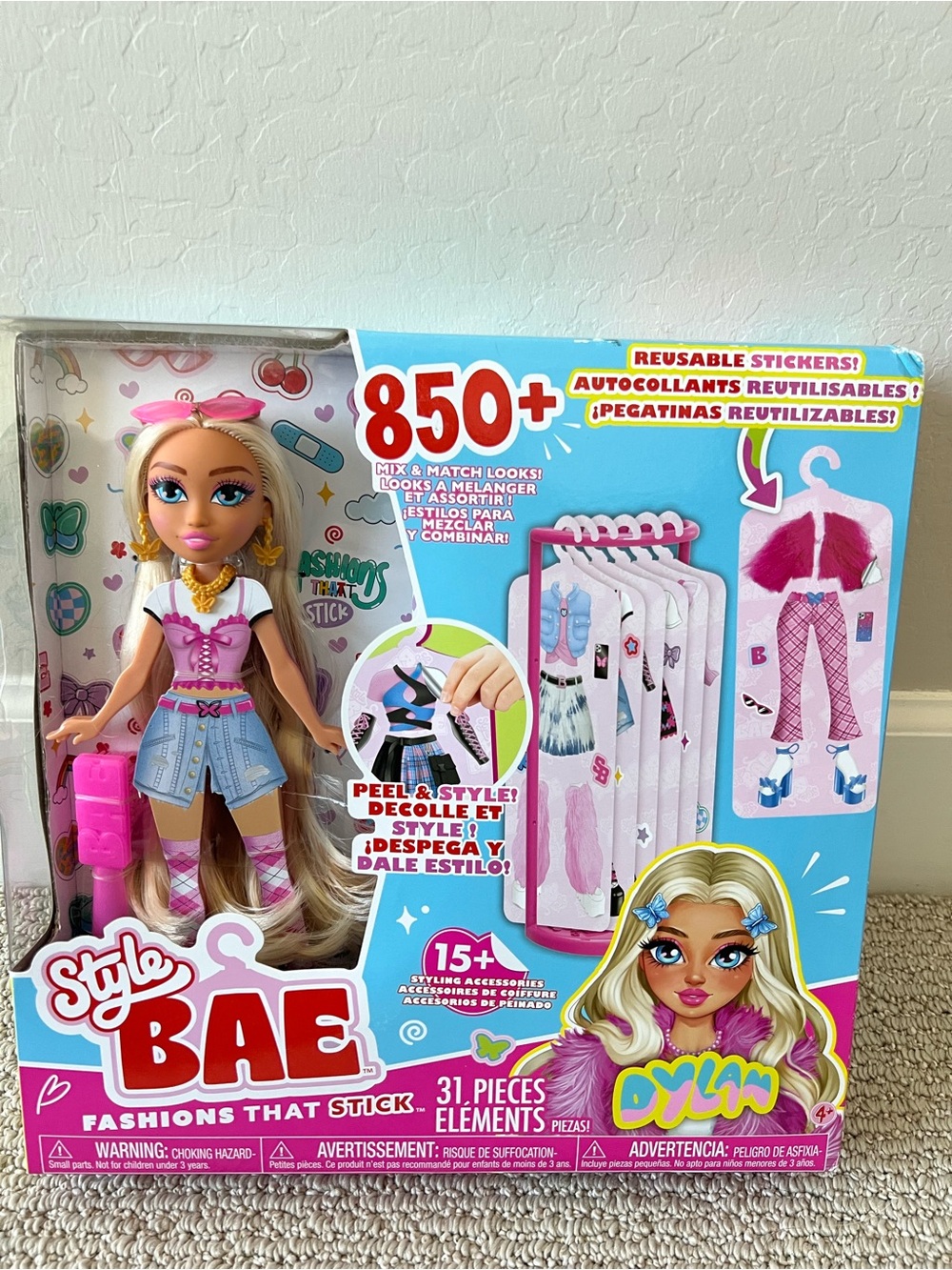Style BAE Dylan Fashion Sticker Doll NIB $18